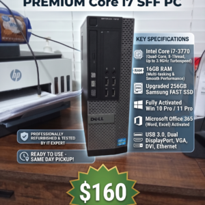 Dell Optiplex 7010 PC (Intel Core i7, 16GB RAM, 256GB SSD)